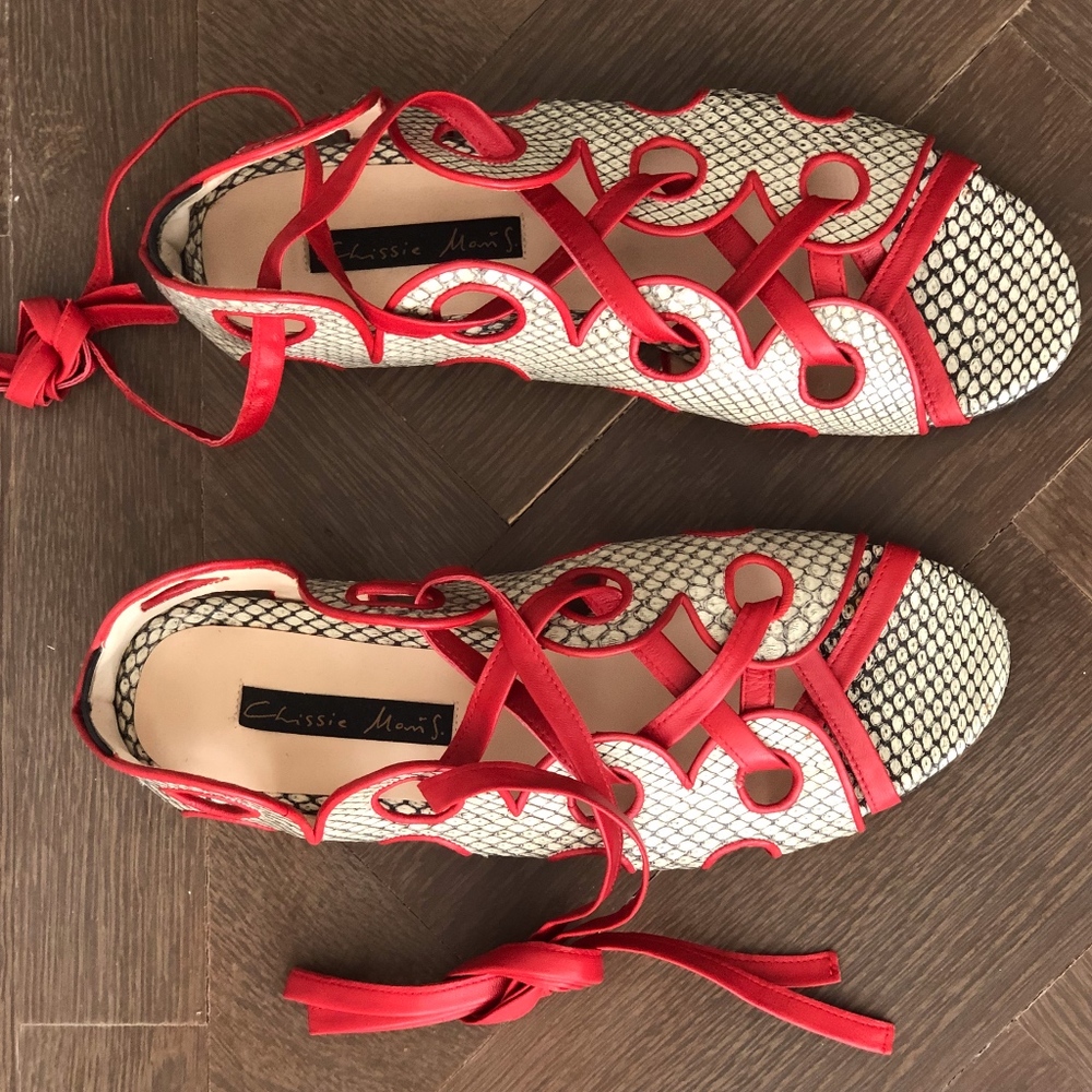 Chrissie Morris Python Sandals - image 1